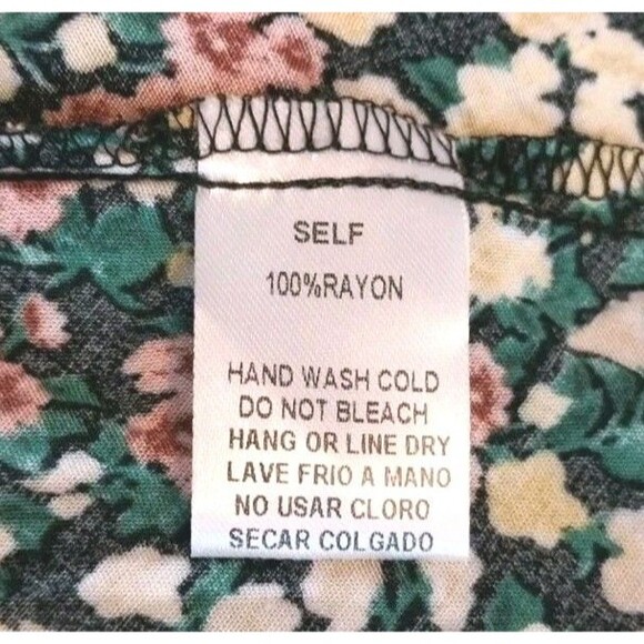 Easel Mini Sundress M Black Floral Dark Romantic Boho Beachy Fairy Cottagecore - Picture 8 of 8